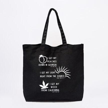 I Get My Peaches Tote Bag
