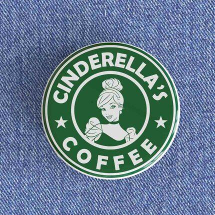 Cinderella's Coffee Starbucks Badge/Magnet