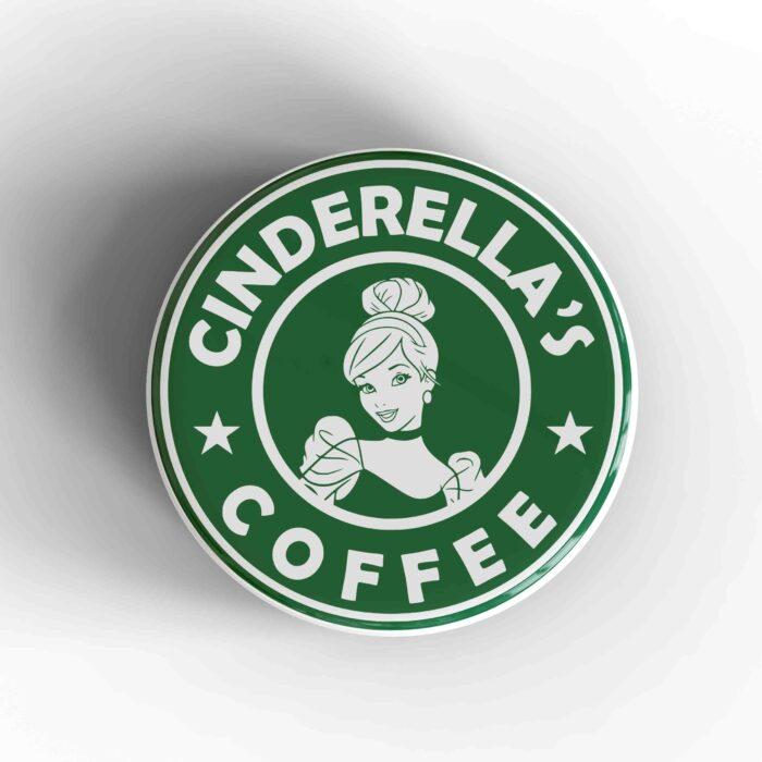 Cinderella's Coffee Starbucks Badge/Magnet