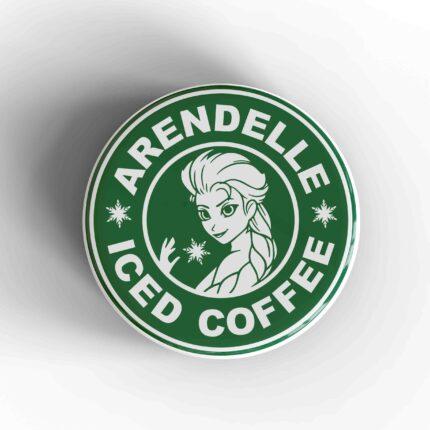 Arendelle Iced Coffee Starbucks Badge/Magnet