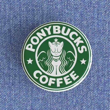 Ponybucks Coffee Badge/Magnet