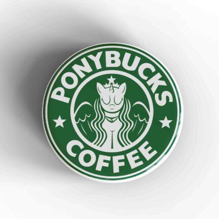 Ponybucks Coffee Badge/Magnet