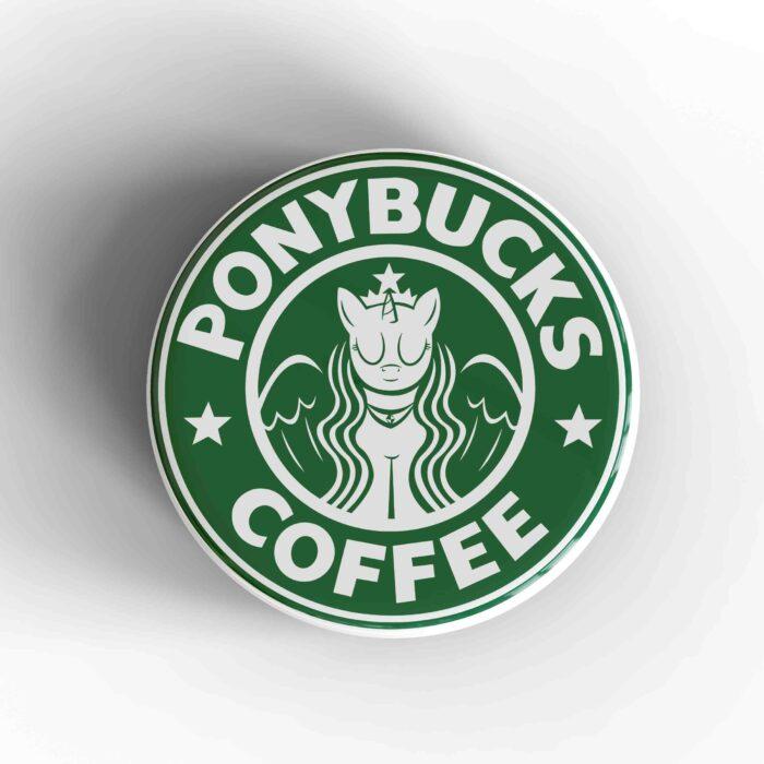 Ponybucks Coffee Badge/Magnet