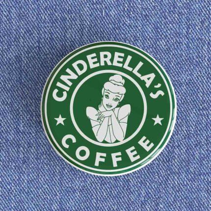 Cinderella's Coffee Starbucks Badge/Magnet