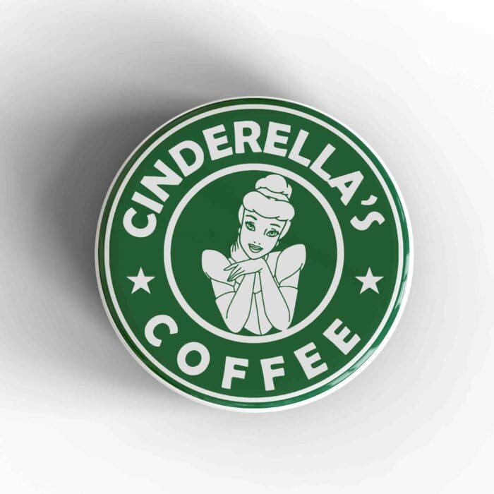 Cinderella's Coffee Starbucks Badge/Magnet