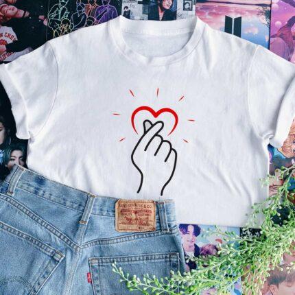 Red Finger Heart T-Shirt