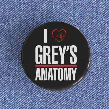 I Love Grey's Anatomy Badge/Magnet