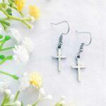 Tiny Cross Earrings