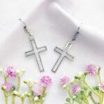 Cross Outline Earrings