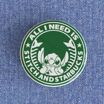 Stitch And Starbucks Badge