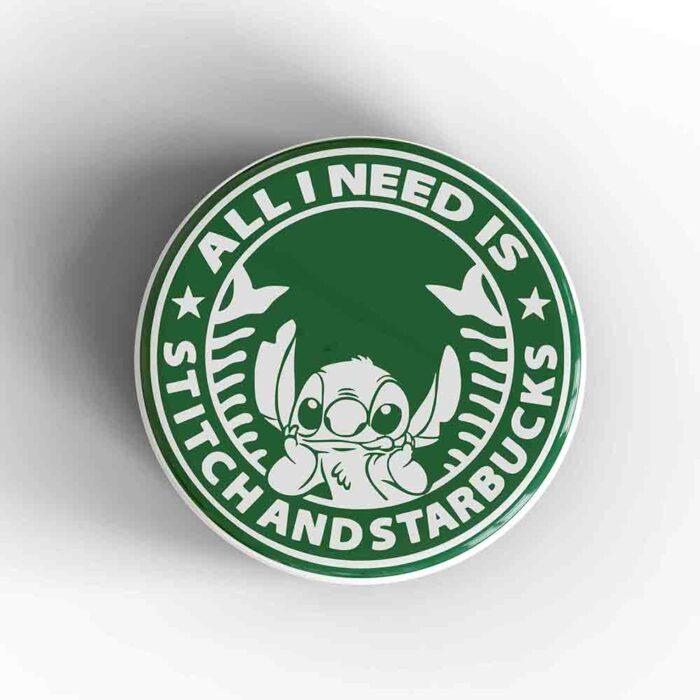 Stitch And Starbucks Magnet