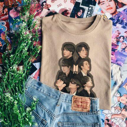 BTS Cut Out Portrait Poster T-Shirt
