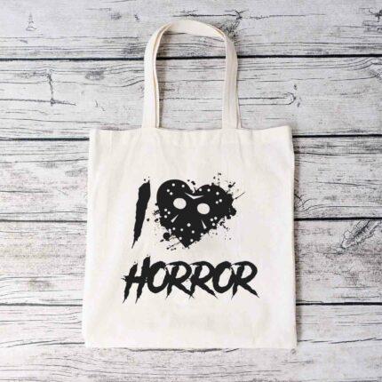 I Love Horror Tote Bag