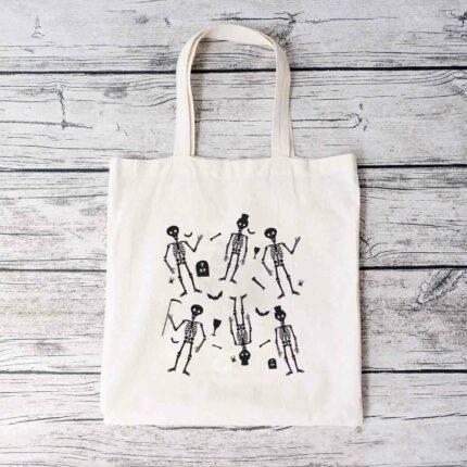 Halloween Skeletons Tote Bag