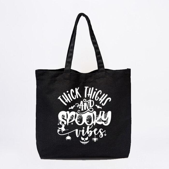 Thick Thighs & Spooky Vibes Tote Bag