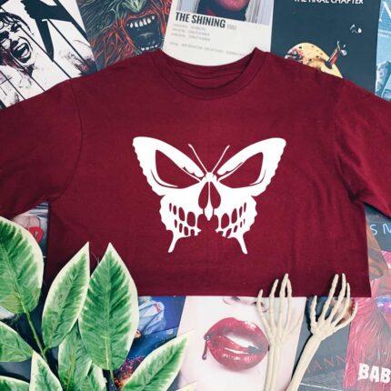 Skull Face Butterfly T-Shirt