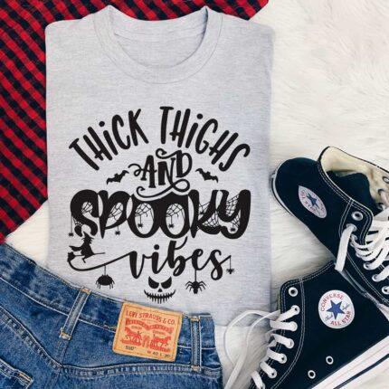 Thick Thighs And Spooky Vibes T-ShirtThick Thighs And Spooky Vibes T-ShirtThick Thighs And Spooky Vibes T-ShirtThick Thighs And Spooky Vibes T-Shirt