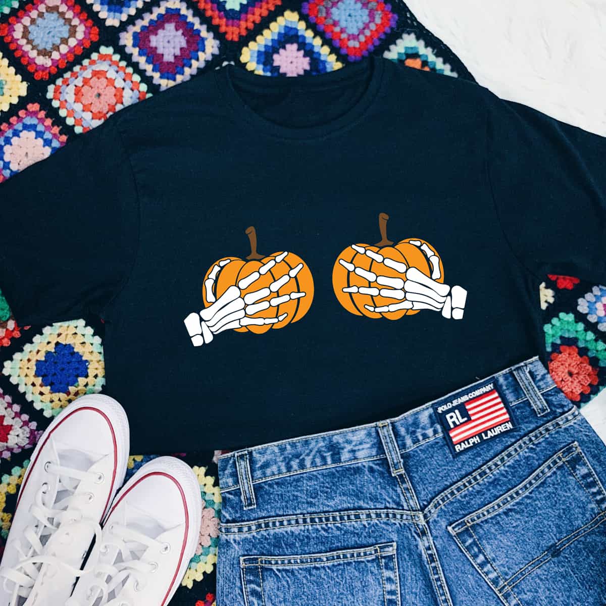 Skeleton Pumpkin Boobie T-Shirt Skeleton Pumpkin Boobie T-Shirt