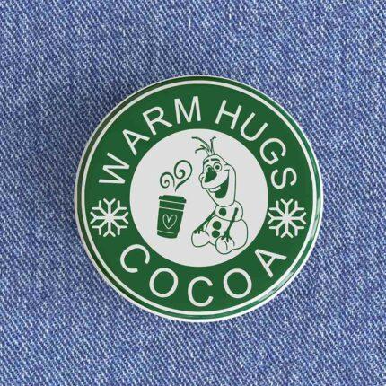 Olaf Warm Hugs Cocoa Badge