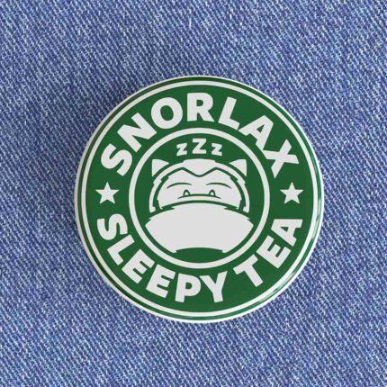 Snorlax Sleepy Tea Badge