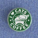 I Love Cats Coffee Badgeet