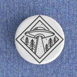 UFO Illustration Badge/Magnet