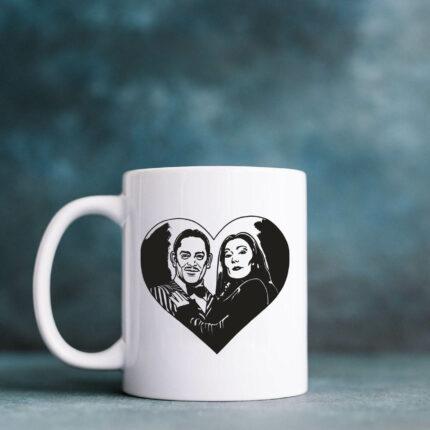 Gomez & Morticia Heart Mug