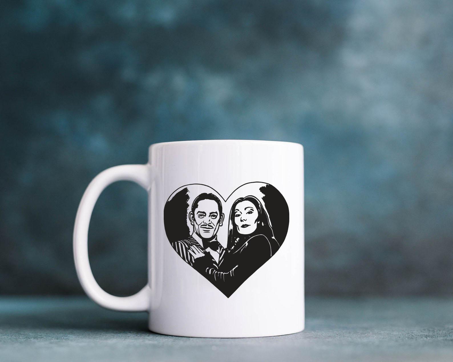 Gomez & Morticia Heart Mug Gomez & Morticia Heart Mug