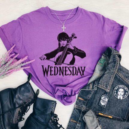 Wednesday Playing Cello T-Shirt
