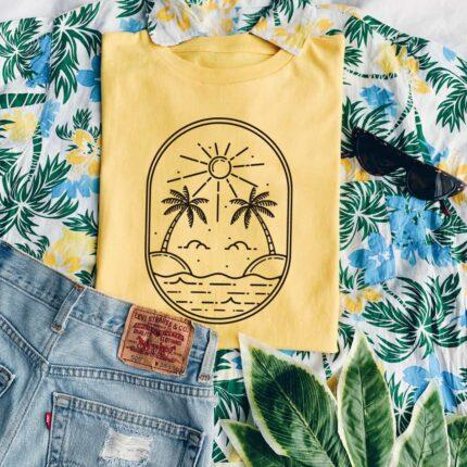 Palm Tree Illustration T-Shirt