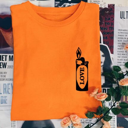 Love Lighter Pocket Print T-Shirt