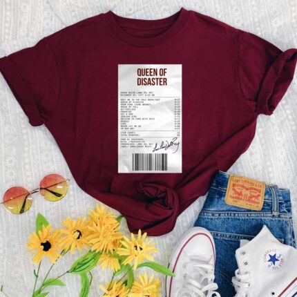Queen of Disaster Receipt T-Shirt