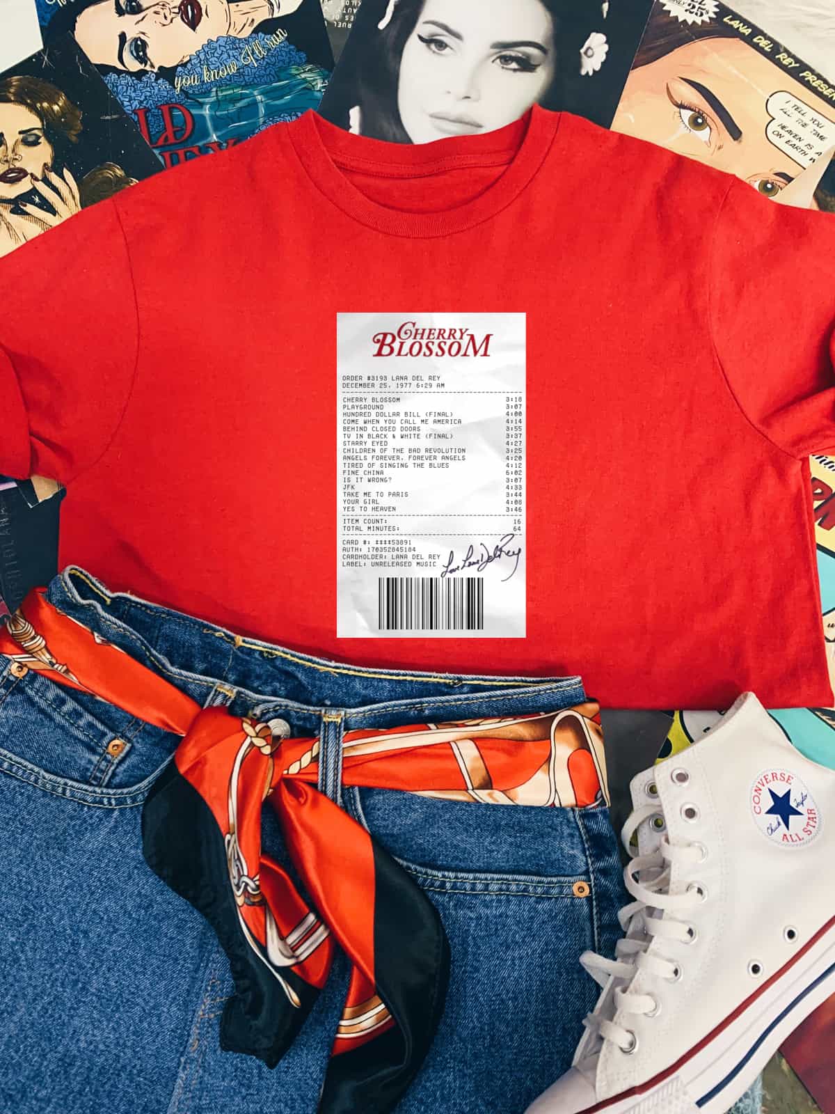 Cherry Blossom Receipt T-Shirt Cherry Blossom Receipt T-Shirt