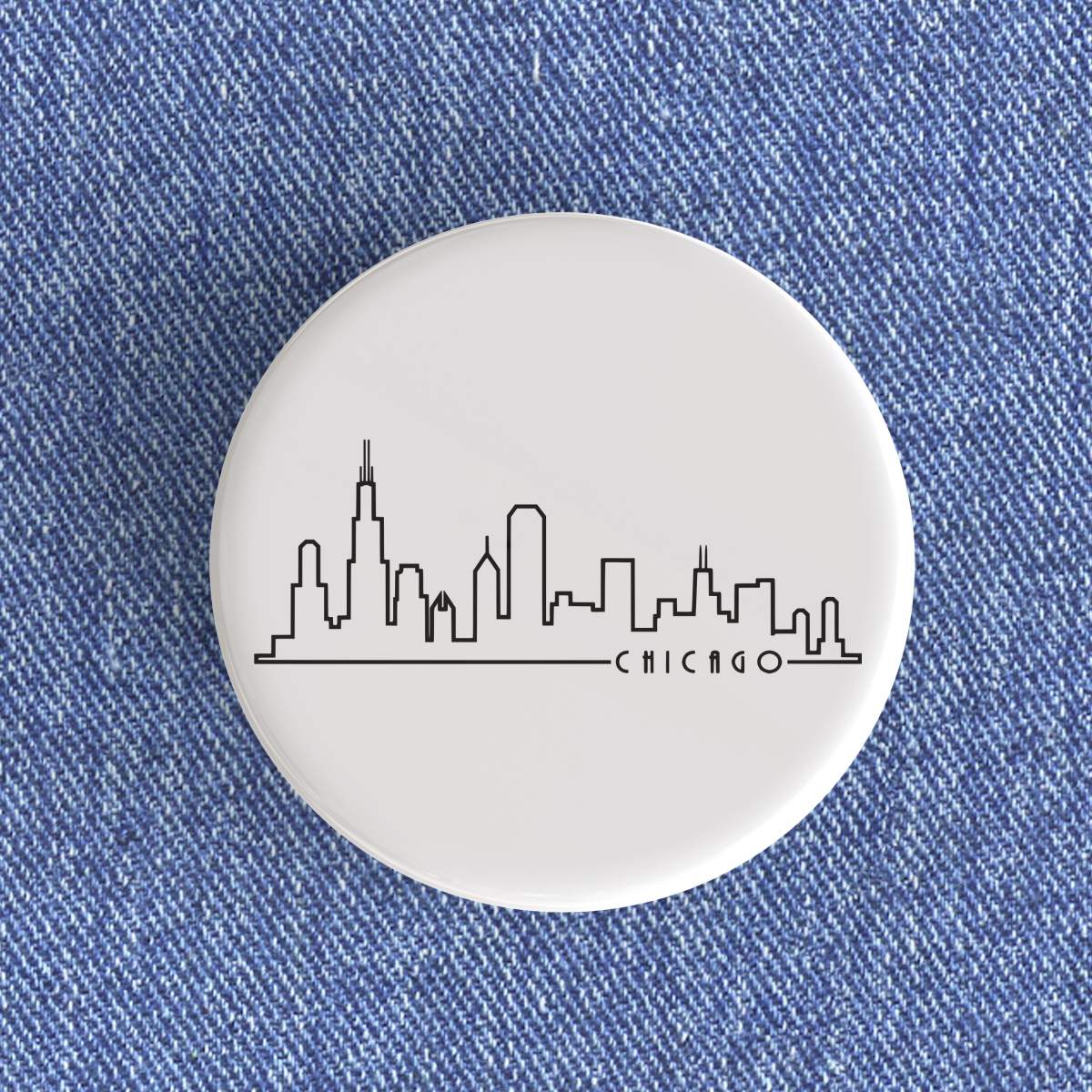 Chicago Skyline Badge/Magnet Chicago Skyline Badge/Magnet