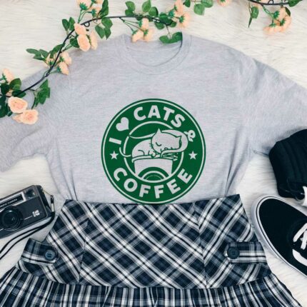 I Love Cats & Coffee T-Shirt