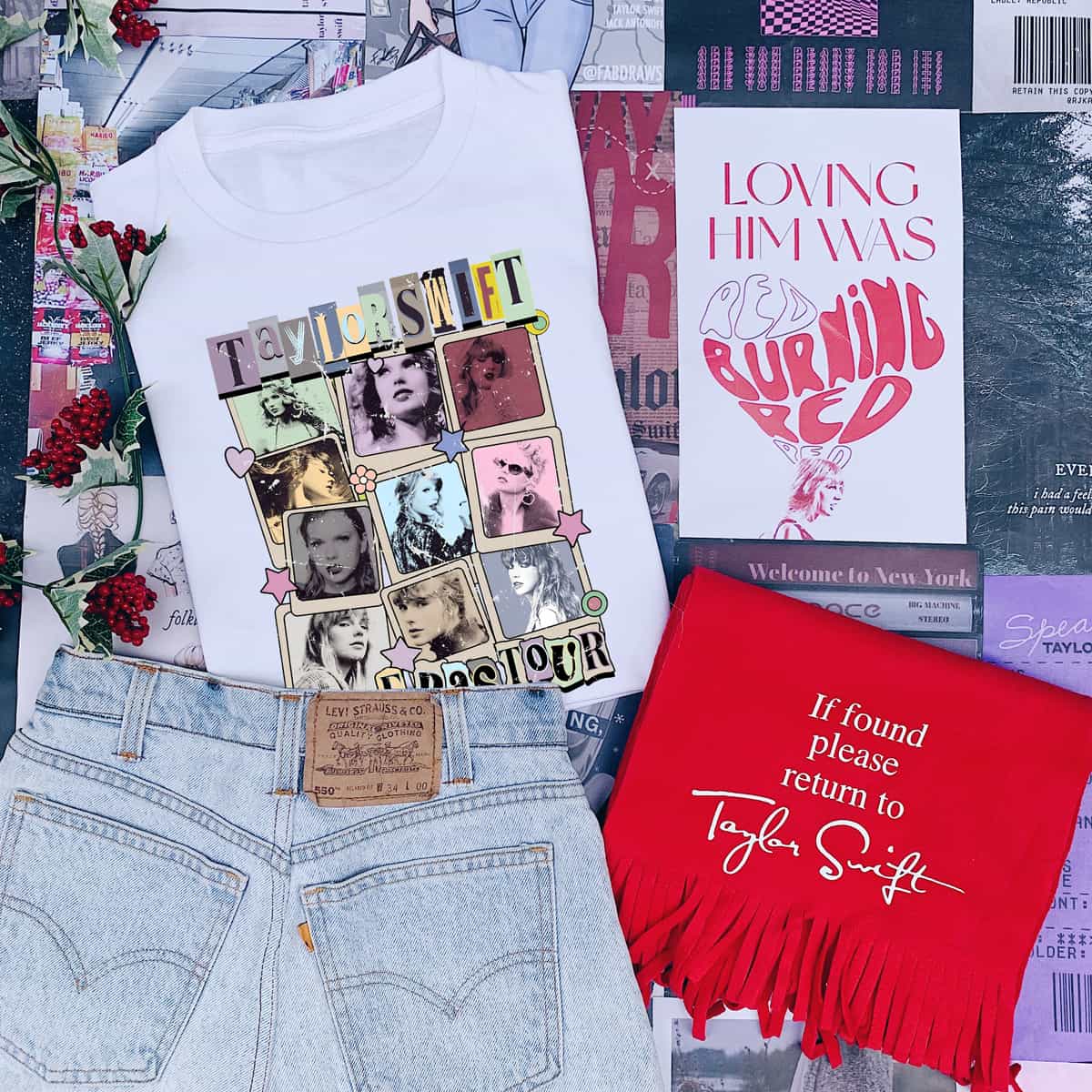 taylor tee 5 Taylor Distressed Eras T-Shirt - Image 1