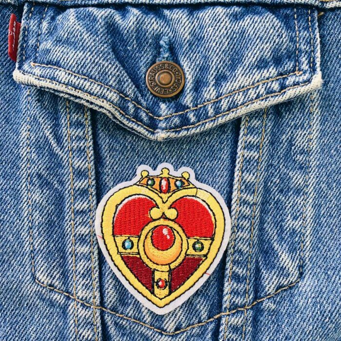 Spiral Heart Moon Rod Patch