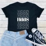 Haas Front and Back Print T-Shirt