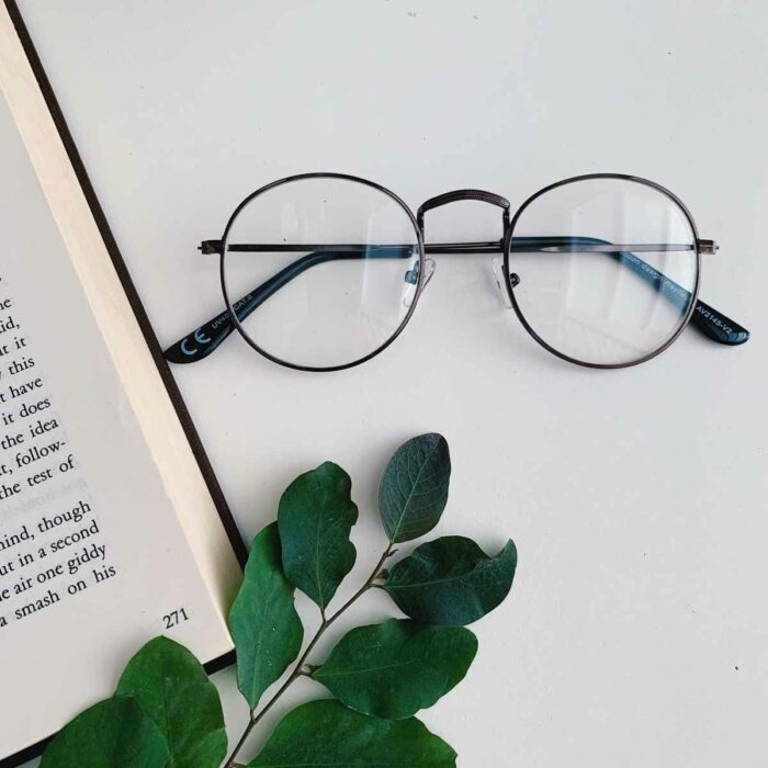 Jumi Retro Metal Frame Clear Lens Sunglasses - Image 3