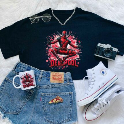 Deadpool Jump Stance T-Shirt