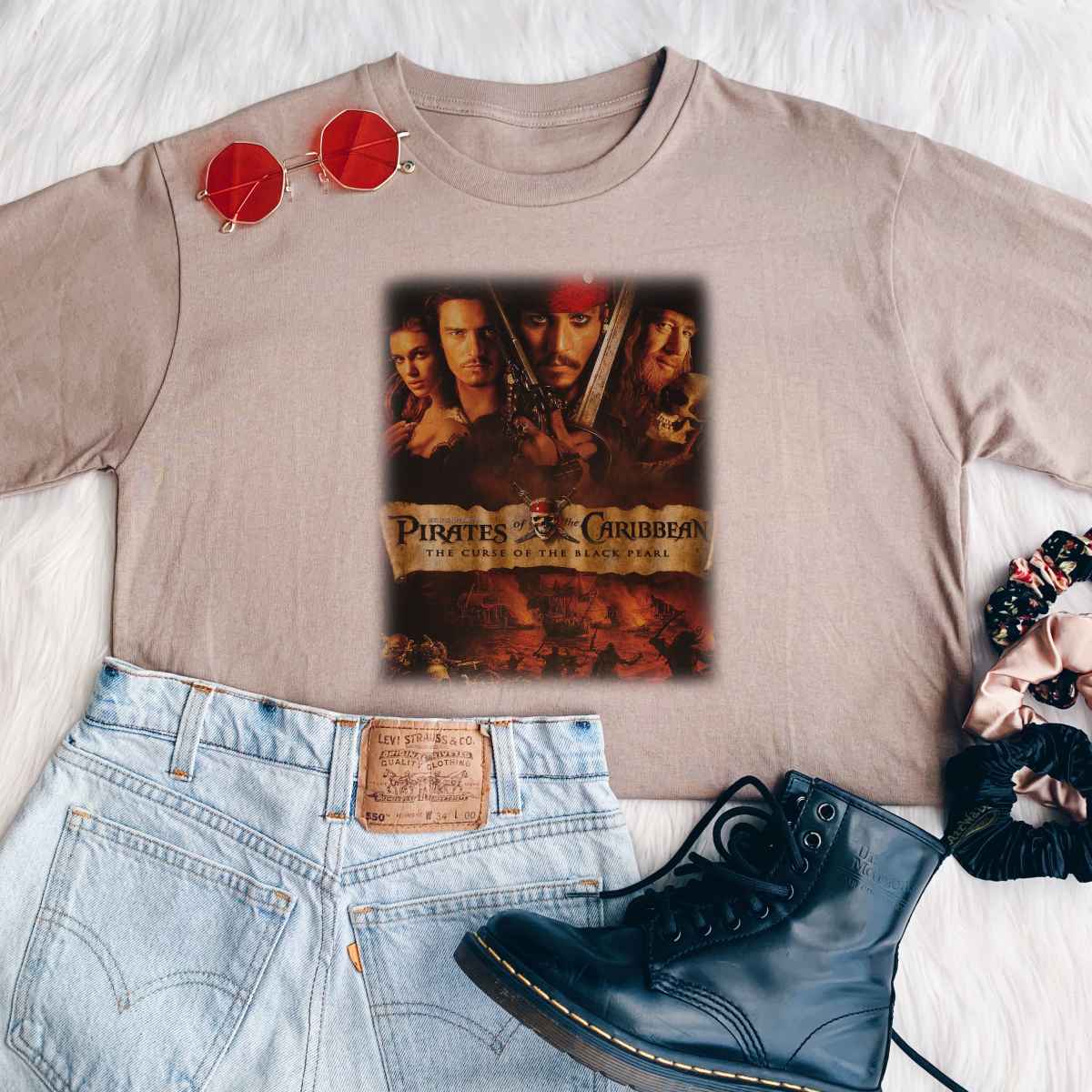 Pirates of The Caribbean Poster T-Shirt Pirates of The Caribbean Poster T-Shirt