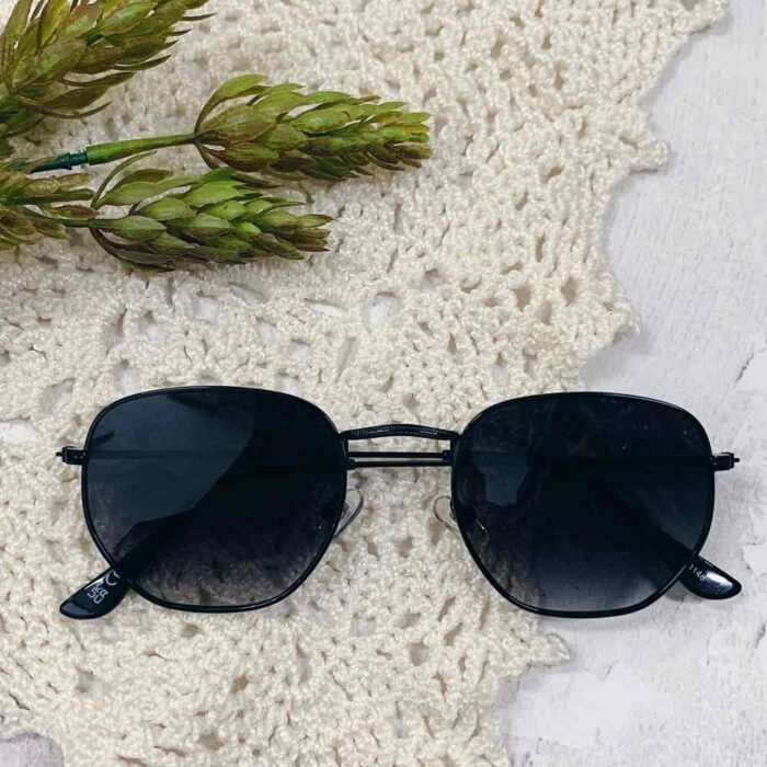 Classic Hexagonal Metal Detailed Sunglasses
