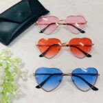 Metal Frame Heart shaped sunglasses