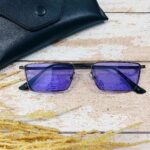 Retro Flat Top Metal Detailed Sunglasses - Image 3