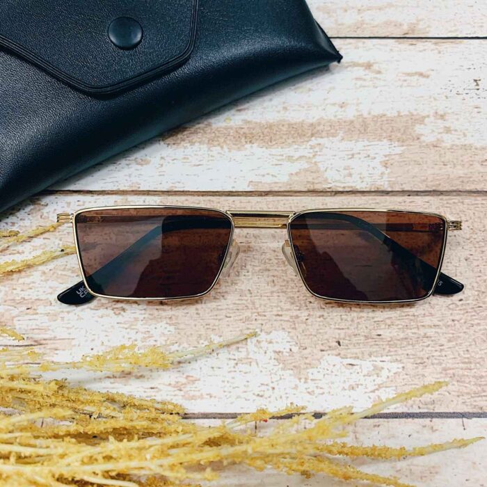 Retro Flat Top Metal Detailed Sunglasses - Image 5