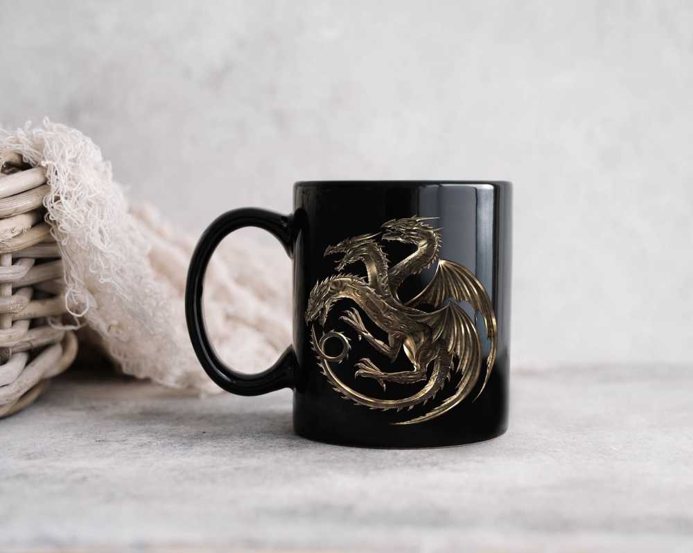 House Targaryen Bronze Logo Black Mug House Targaryen Bronze Logo Black Mug