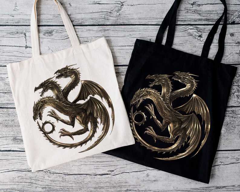 House Targaryen Bronze Logo Tote Bag House Targaryen Bronze Logo Tote Bag