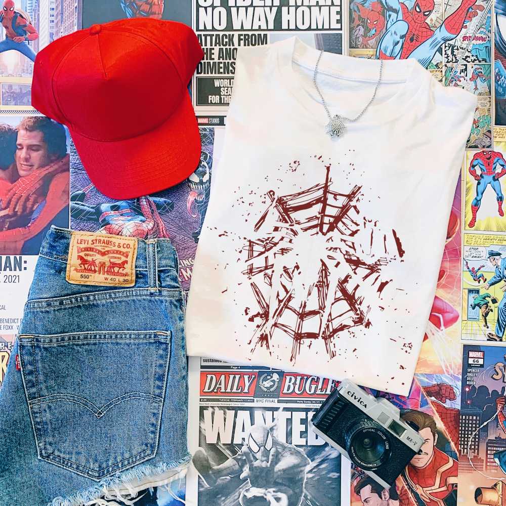Spider-Man Sketched Logo Spider-Man Sketched Logo T-Shirt - Image 1