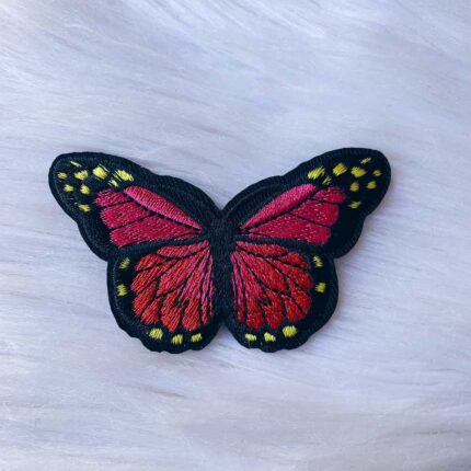 Red and Pink with Yellow Detail Butterfly Patch