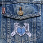 Skeleton Heart Hands Patch